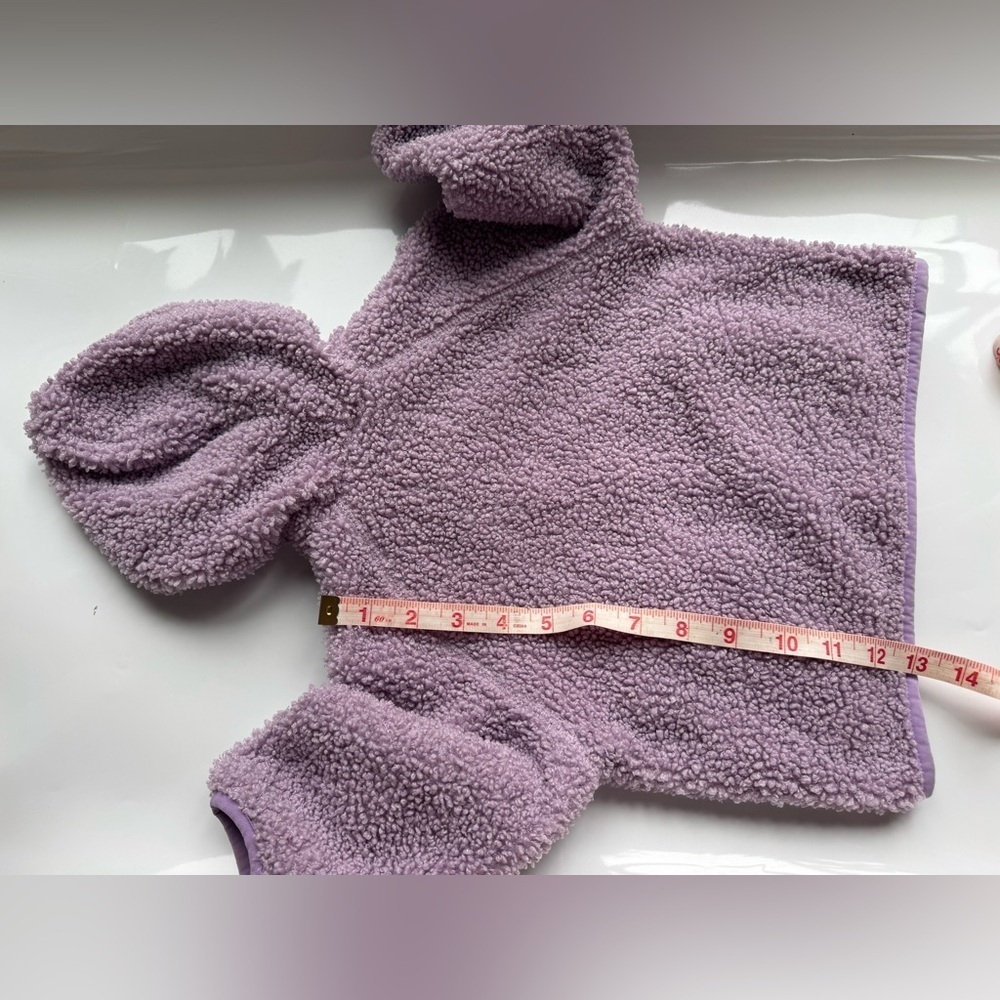 ZARA Baby Sherpa Hooded Jacket purple Lavender (Size 1½–2 Years / 86 cm) - Picture 6 of 7